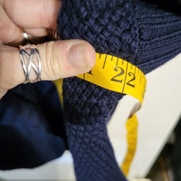 TOMMY HILFIGER NAVY BLUE SWEATER CARDIGAN SZ M - Picture 6 of 6